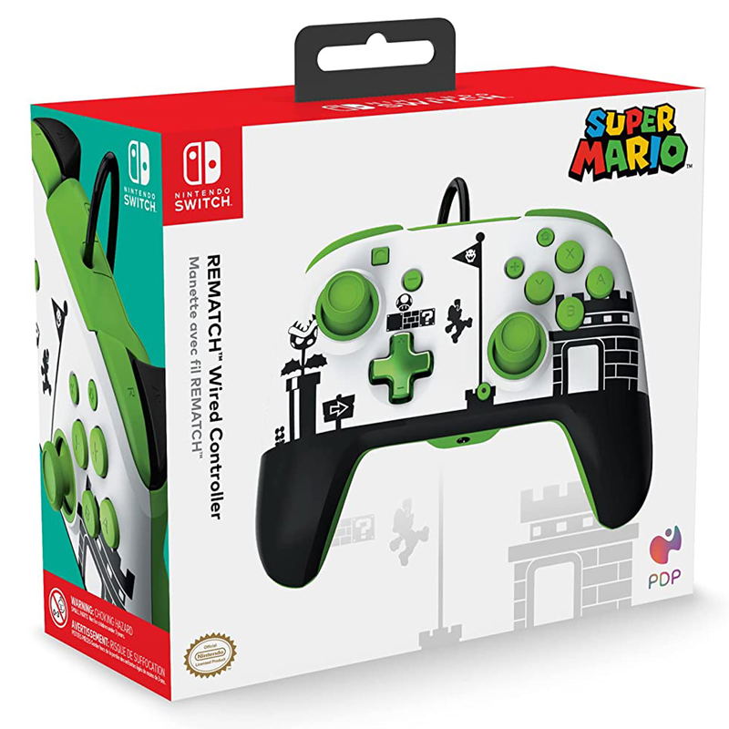 PDP Rematch Wired Controller for Nintendo Switch (Super Mario Retro) image 1