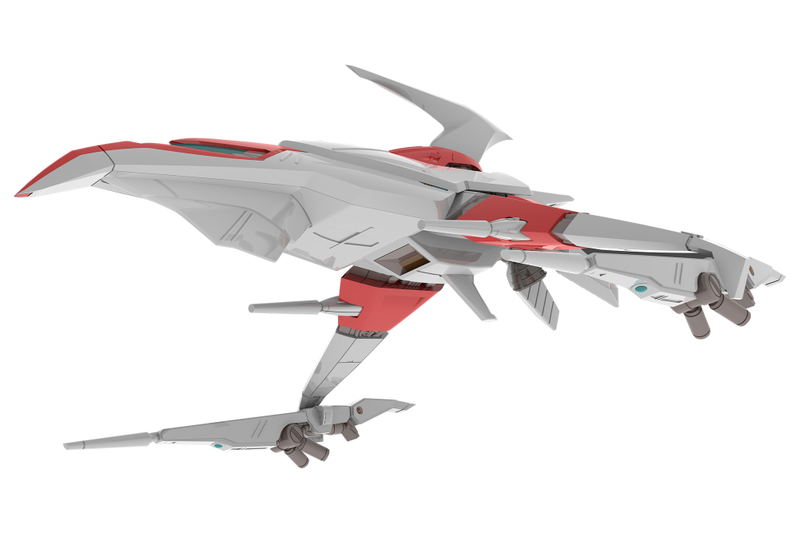 Darius 1/144 Scale Plastic Model Kit: Silver Hawk 3F-1B Space Fighter image 1