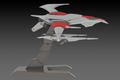 Darius 1/144 Scale Plastic Model Kit: Silver Hawk 3F-1B Space Fighter thumbnail 2