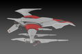 Darius 1/144 Scale Plastic Model Kit: Silver Hawk 3F-1B Space Fighter thumbnail 3