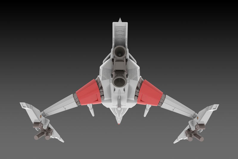 Darius 1/144 Scale Plastic Model Kit: Silver Hawk 3F-1B Space Fighter image 8