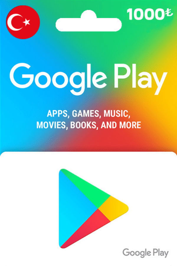 Google Play TRY 1000 Gift Card Turkey Account digital