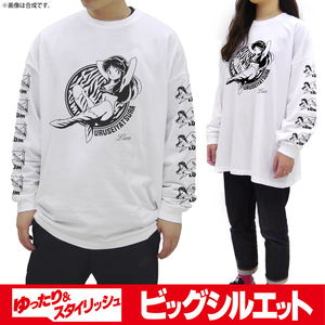 Urusei Yatsura Anime Ver. - Lum Big Silhouette Long Sleeve T-Shirt (White | Size L)_