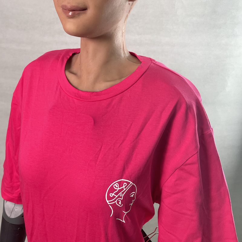Sophia The Robot T-shirt Women:"I'm Engineered for Empathy & Compassion" (Pink | Size M) image 4