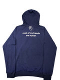 Sophia The Robot Hoodie:"Most of my friends are human" (Blue | Size M) thumbnail 3