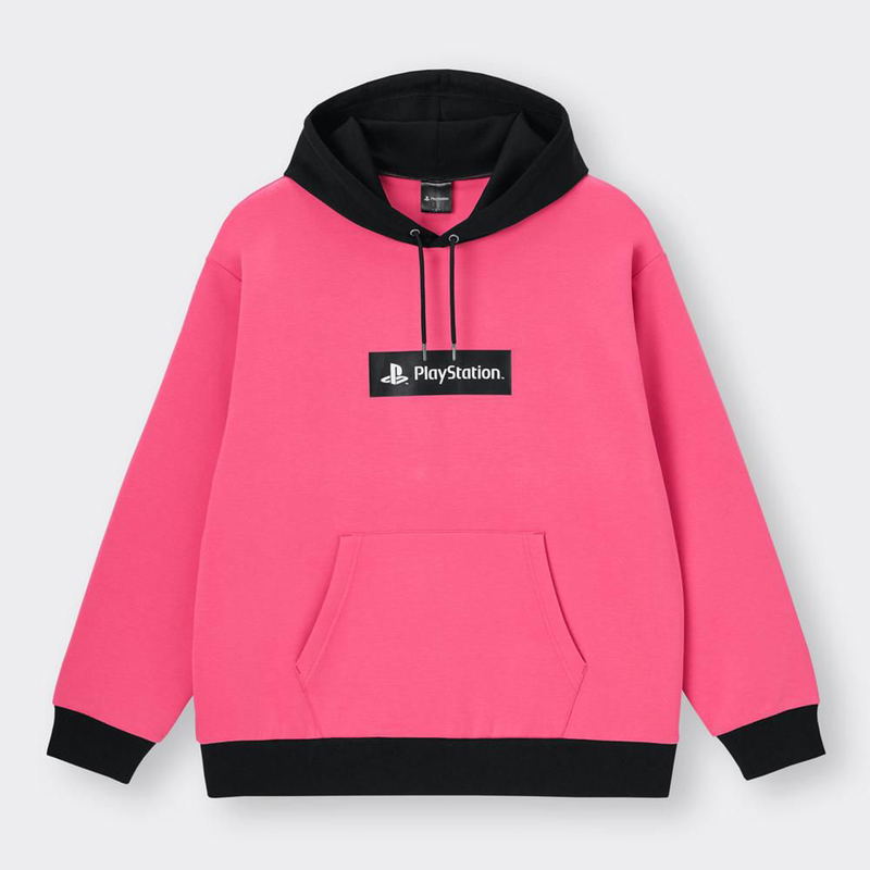 GU PlayStation Double Face Pullover Hoodie (Pink | Size M) image 1