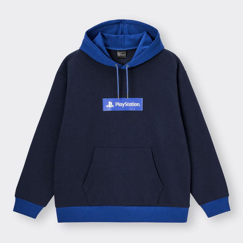 GU PlayStation Double Face Pullover Hoodie (Navy | Size L) image 1