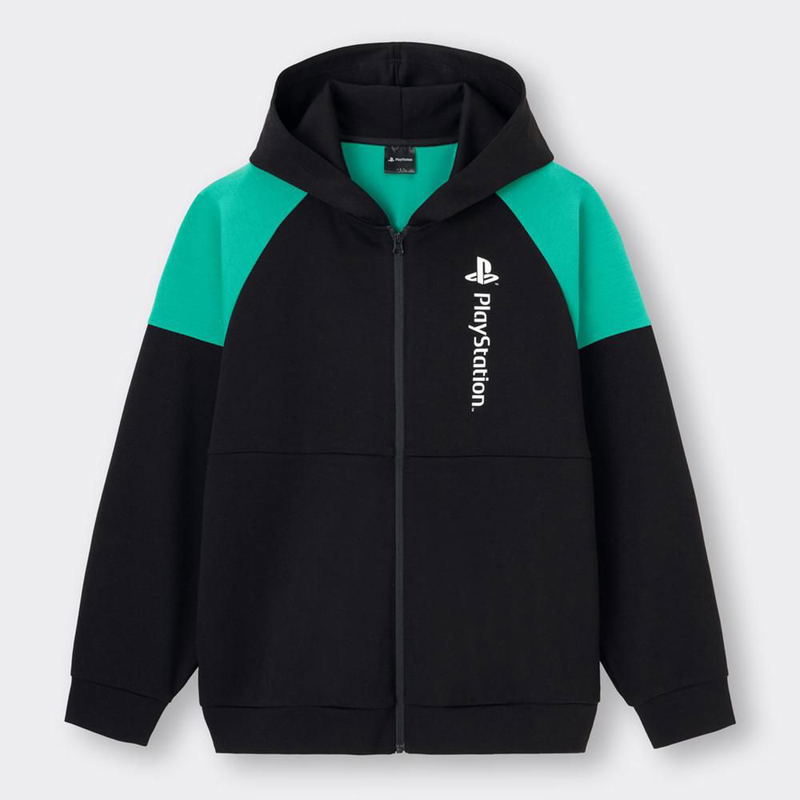 GU PlayStation Double Face Zip Hoodie (Black | Size S) image 1