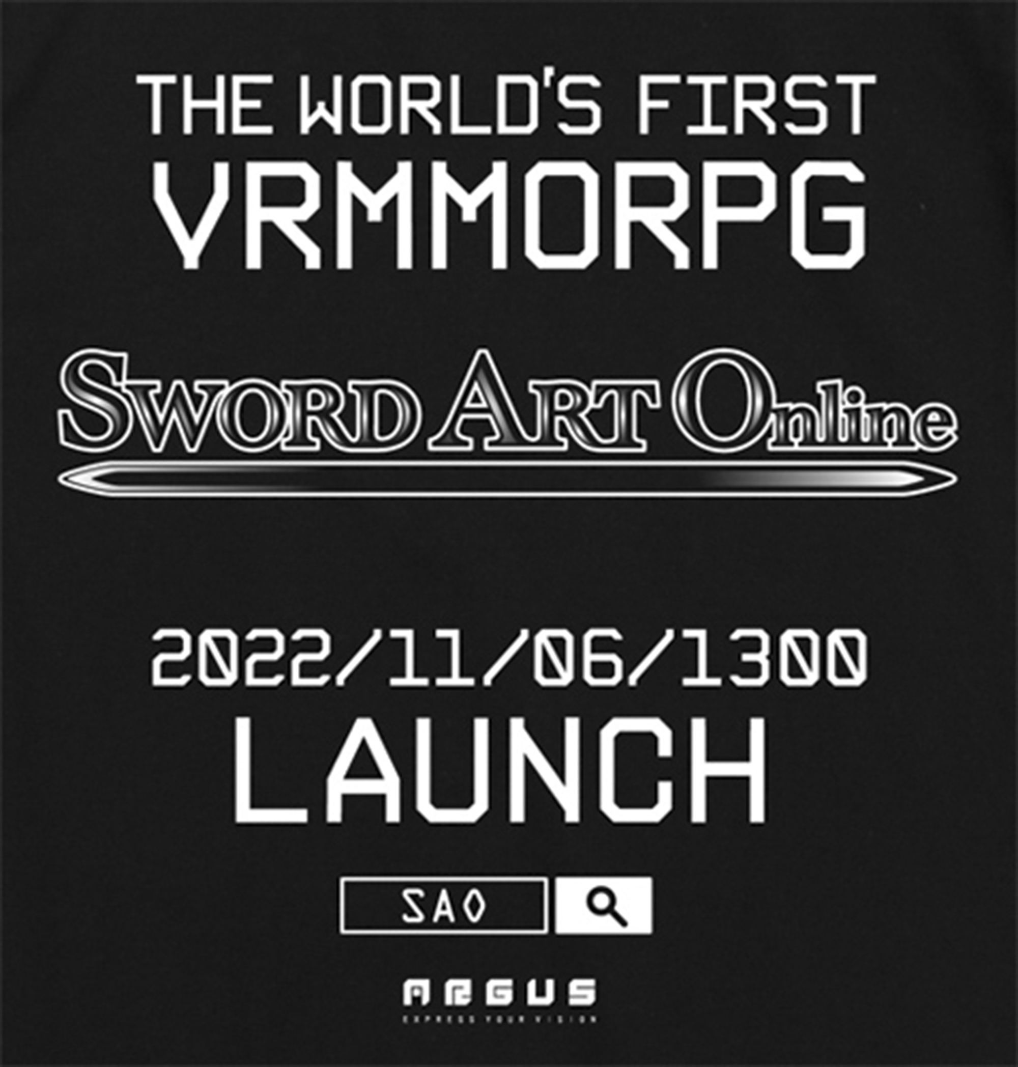 Sword Art Online - SAO Promotion T-Shirt (Black | Size S)