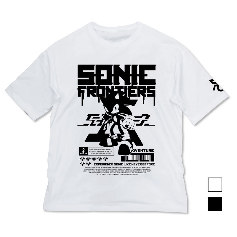 Sonic Frontier Big Silhouette T-Shirt (White | Size L) image 1