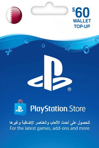 PSN Card 60 USD Playstation Network Qatar digital for PS4, PSVR