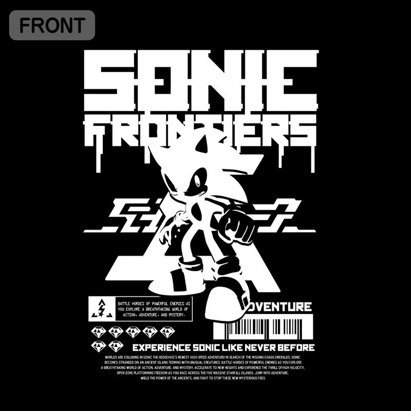 Sonic Frontier Big Silhouette T-Shirt (Black | Size L) image 3