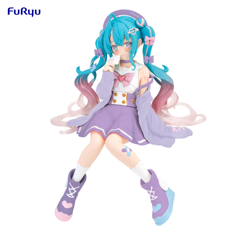 Vocaloid Hatsune Miku Noodle Stopper Figure: Hatsune Miku Love Sailor Purple Color Ver. image 1