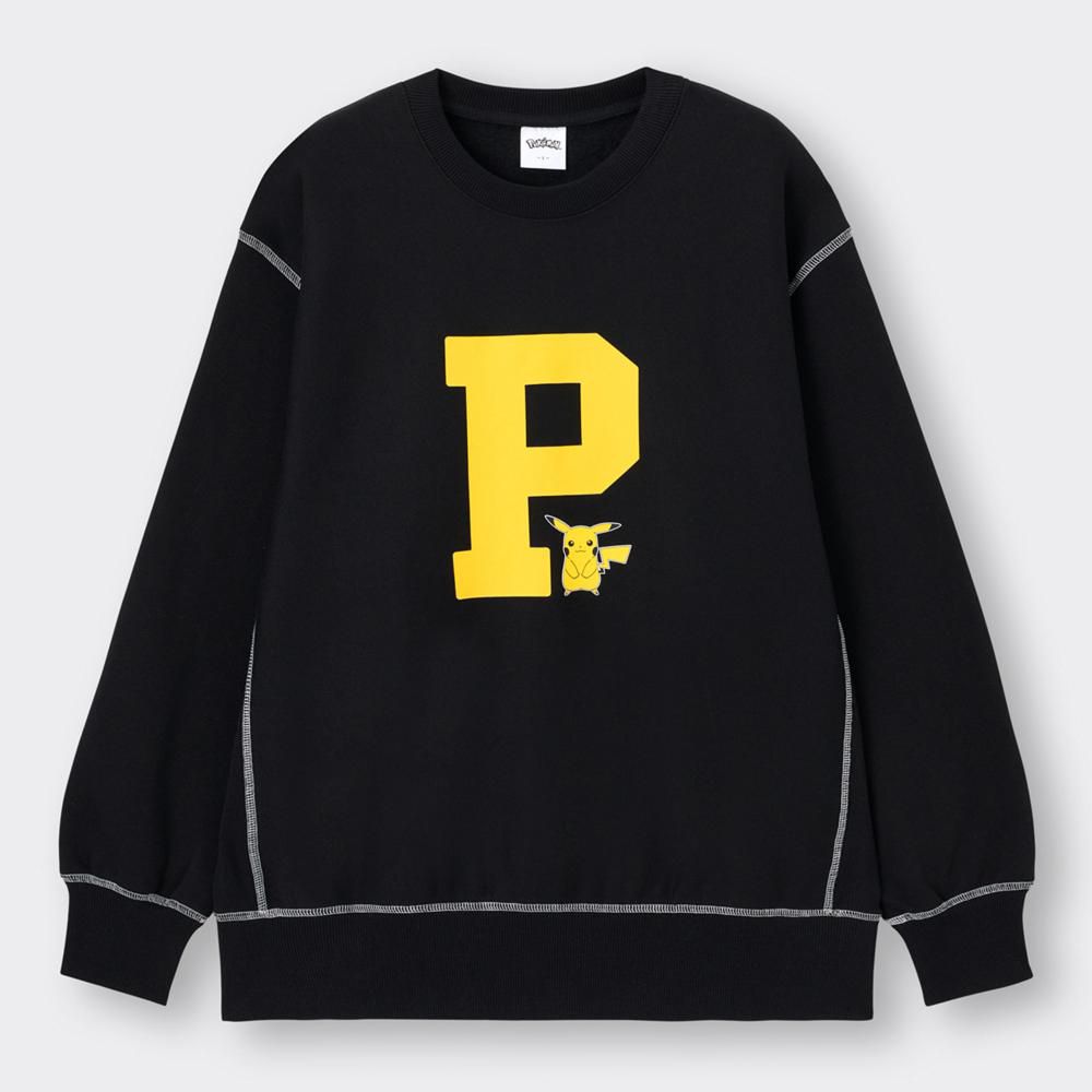 GU Pokemon Heavyweight Big Sweat Pullover (Black | Size S)