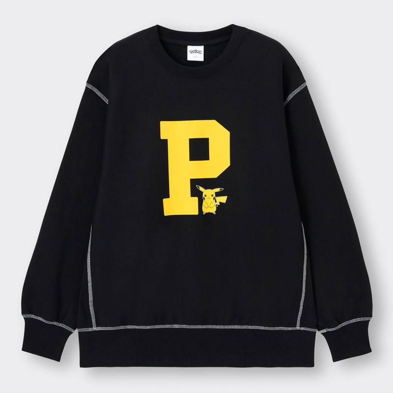 GU Pokemon Heavyweight Big Sweat Pullover (Black | Size L) image 1