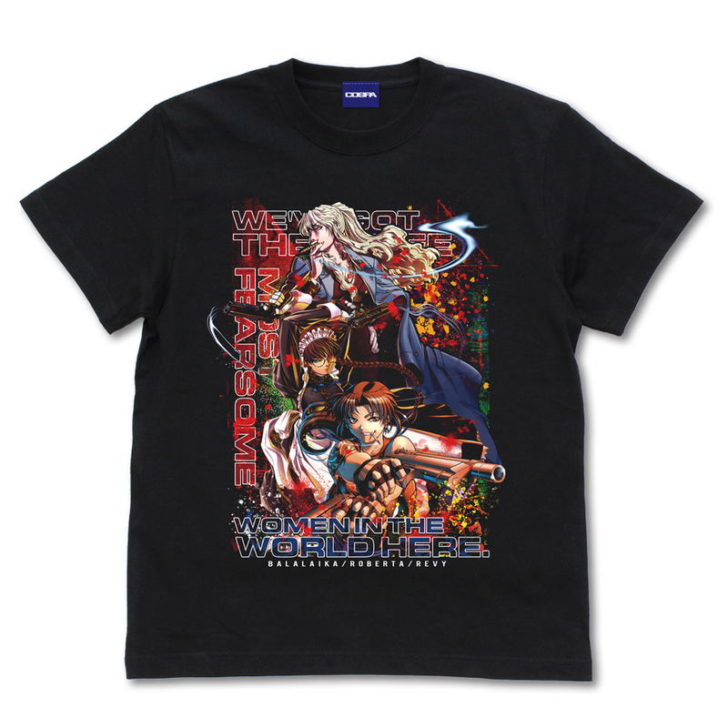 Black Lagoon - The Top Three Scariest Women on the Planet Full Color T-Shirt (Black | Size S) image 1
