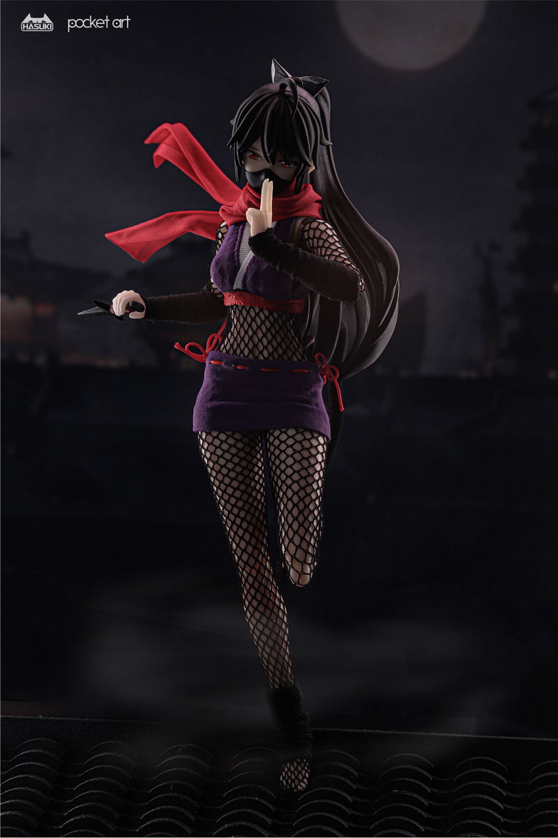 Hasuki Pocket Art Series PA002 Hagi The Kunoichi 1/12 Scale Action Figure image 10