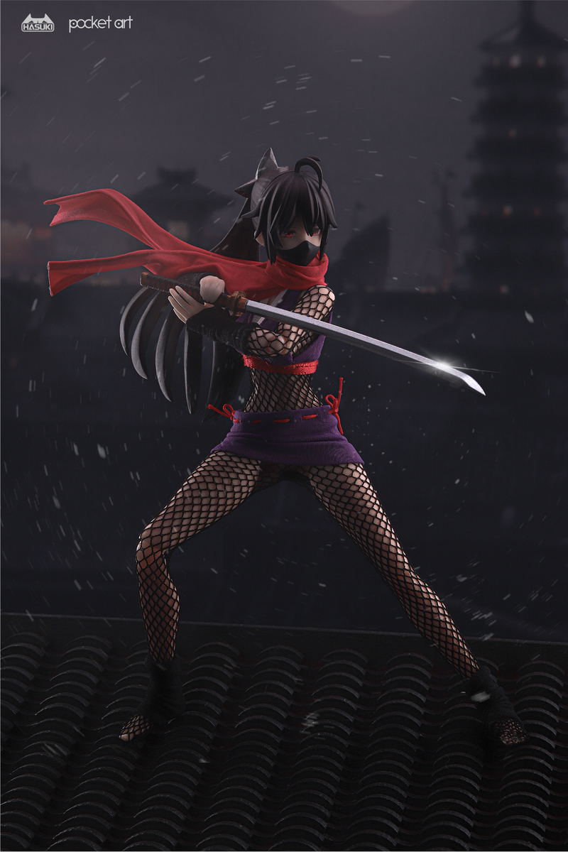 Hasuki Pocket Art Series PA002 Hagi The Kunoichi 1/12 Scale Action Figure image 11