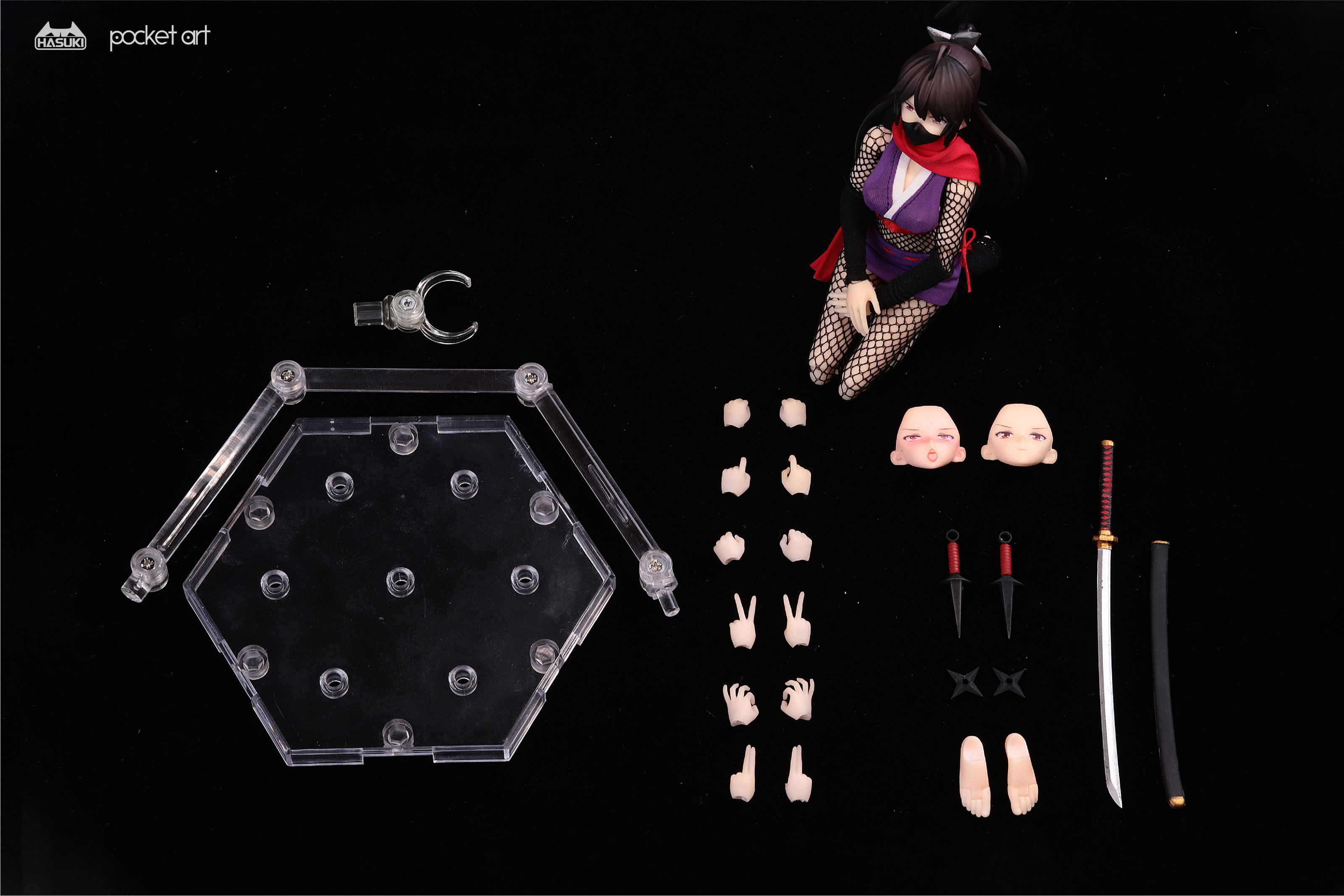 Hasuki Pocket Art Series PA002 Hagi The Kunoichi 1/12 Scale Action