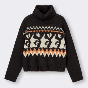 GU Pokemon Turtleneck Sweater (Black | Size S)_