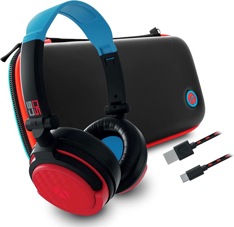 Premium Travel Kit for Nintendo Switch (Neon Red/Blue) image 2