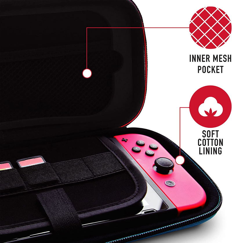 Premium Travel Kit for Nintendo Switch (Neon Red/Blue) image 9