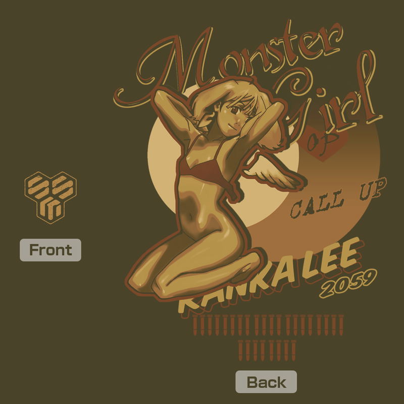 Macross Frontier - Nose Art Ranka T-Shirt (Moss | Size L) image 4