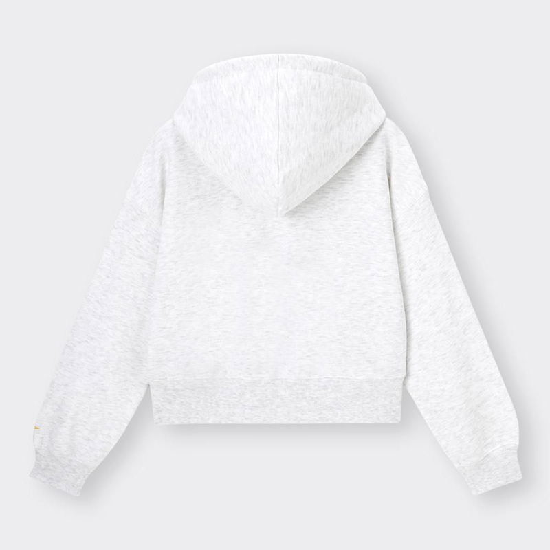 GU Pokemon Cropped Graphic Pullover Hoodie (Light Gray | Size XL) image 2