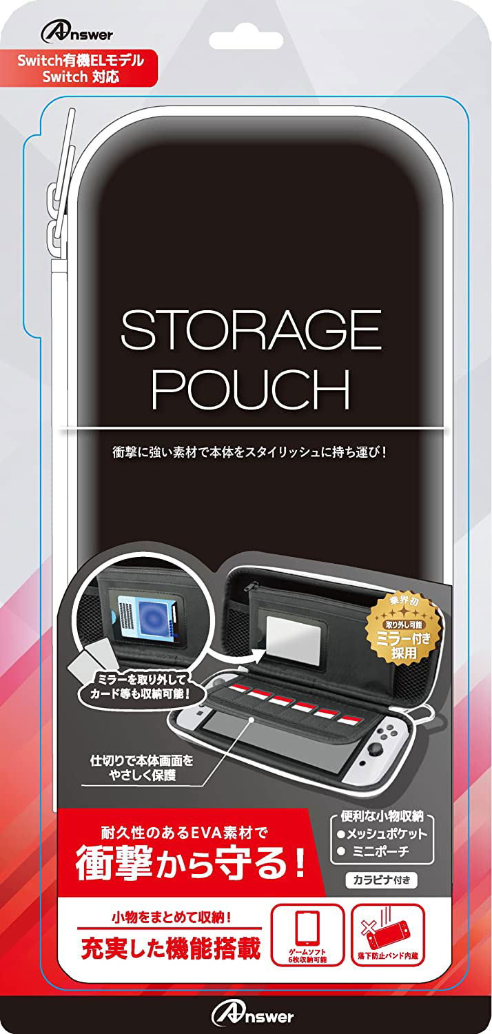 Storage Pouch for Nintendo Switch (Black x White) for Nintendo