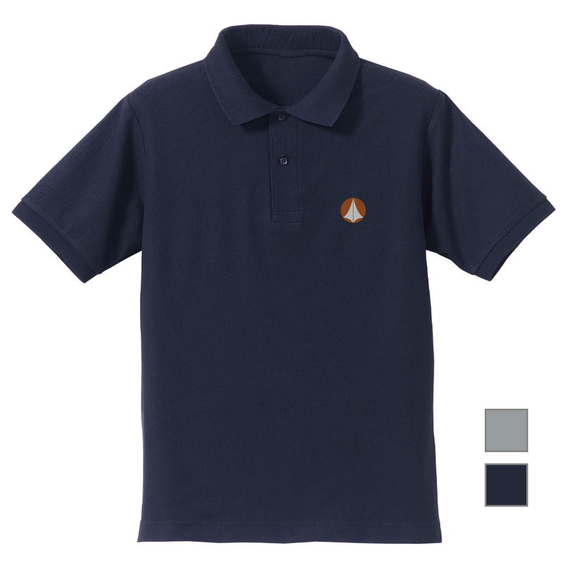 Super Dimension Fortress Macross - Unified Combat Embroidery Polo Shirt (Navy | Size L) image 1