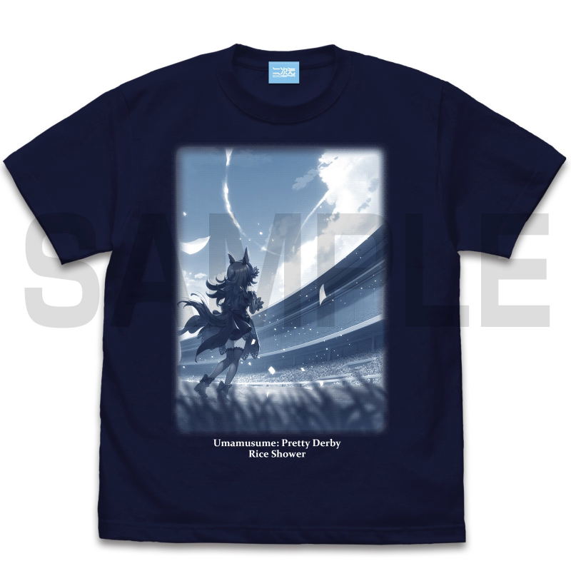 Uma Musume: Pretty Derby - Rice Shower Happiness Fluttering in the Air T-Shirt (Navy | Size M) image 1