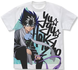 YuYu Hakusho Original Illustration - Hiei Bouquet Ver. Full Graphic T-Shirt (White | Size XL)_