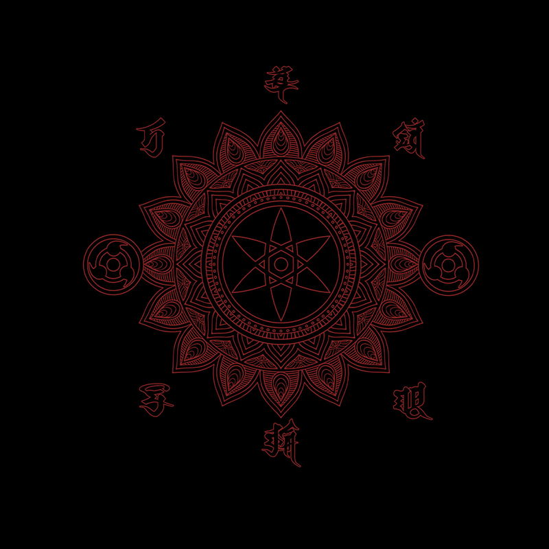 Naruto Shippuden - Mangekyo Sharingan T-Shirt (Black | Size M) image 2