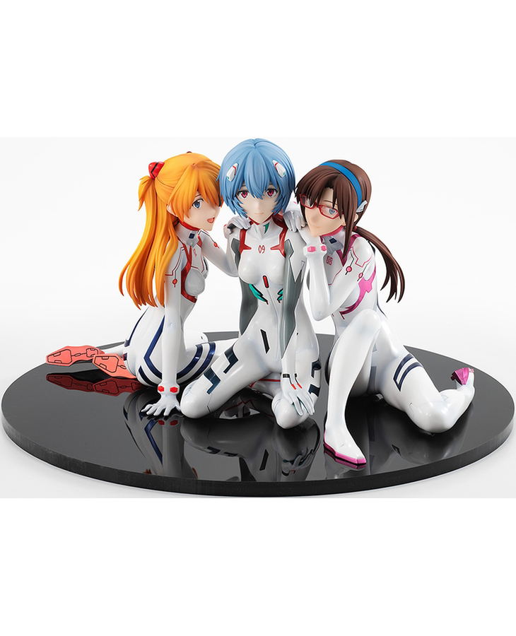 Evangelion 3.0+1.0 Thrice Upon a Time 1/8 Scale Pre-Painted Figure: Asuka/Rei/Mari Newtype Cover Ver. image 1