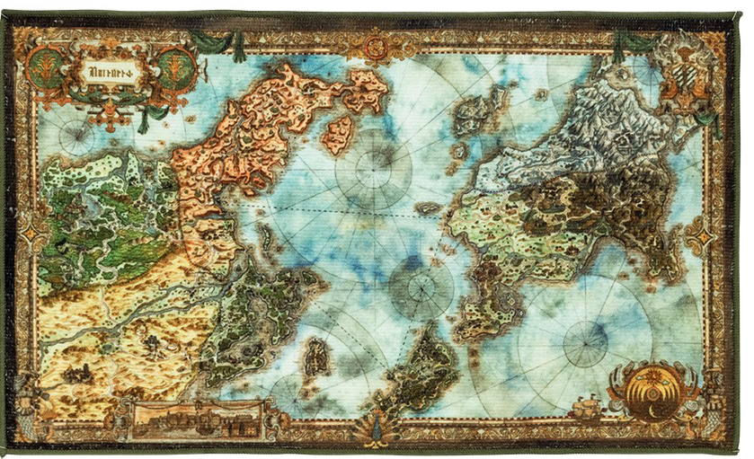 Octopath Traveler II - Solistia Map Face Towel