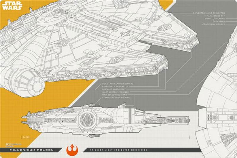 Bushiroad Rubber Mat Collection V2 Vol. 575: Star Wars - Millennium Falcon image 1