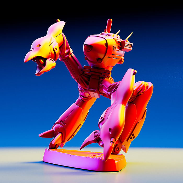 Mobile Police Patlabor PLAMAX MF-71 Plastic Model Kit: Minimum Factory Ingram & Crab-Man High Leg Labor Color Ver. image 3