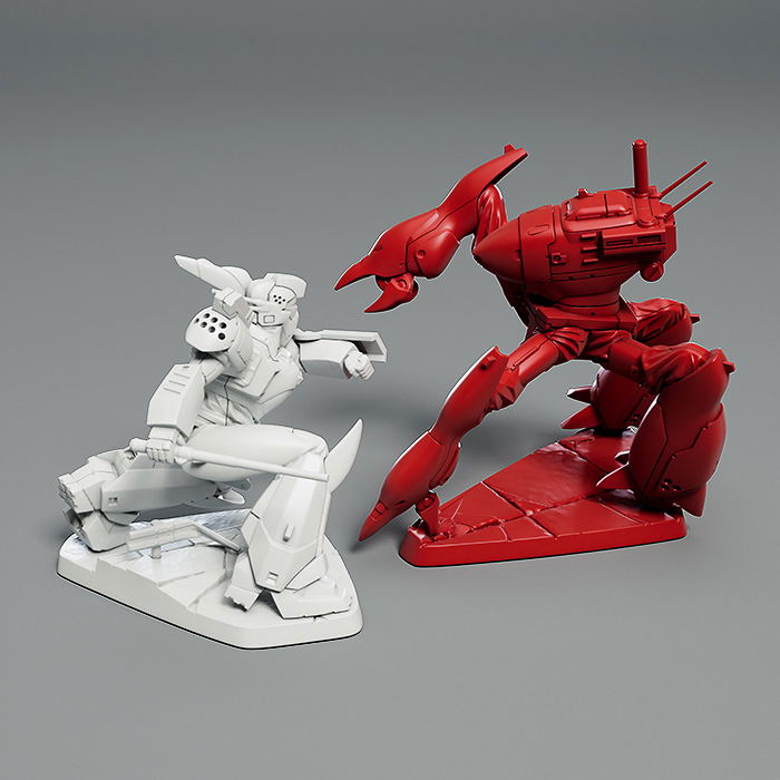 Mobile Police Patlabor PLAMAX MF-71 Plastic Model Kit: Minimum Factory Ingram & Crab-Man High Leg Labor Color Ver. image 6