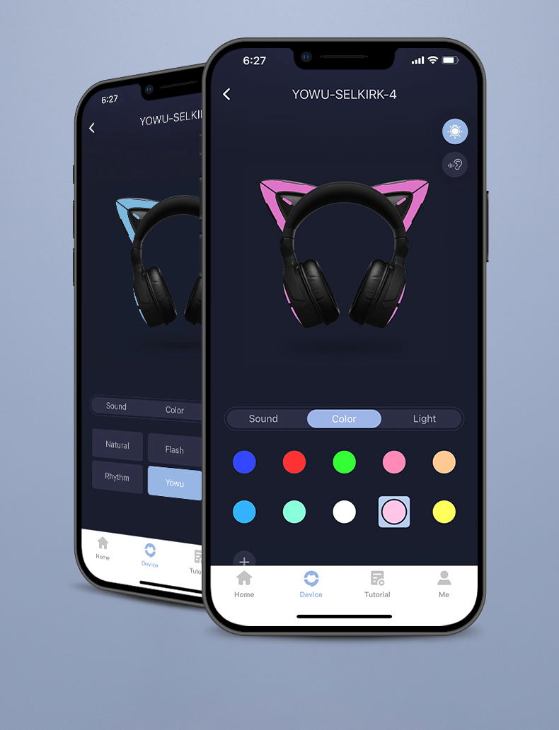 Yowu Cat Ear Headphones IV Black image 11