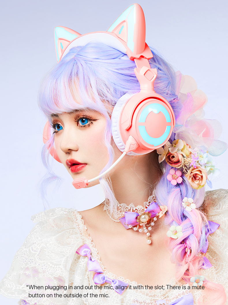 Yowu Cat Ear Headphones IV Blue image 9