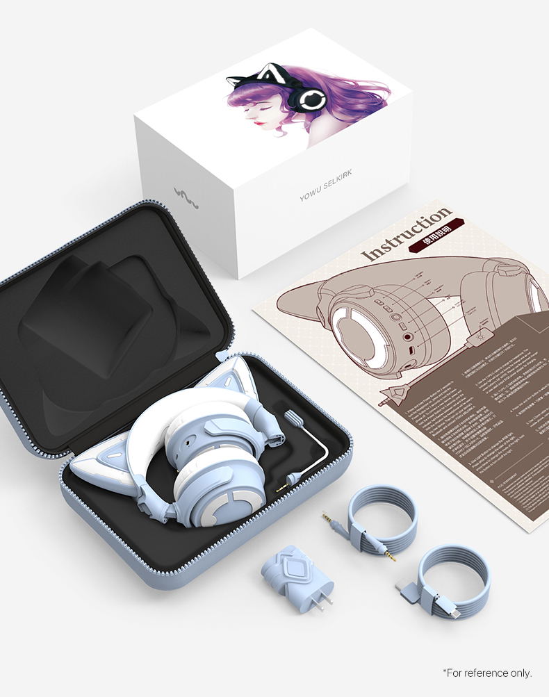 Yowu Cat Ear Headphones IV Blue image 14