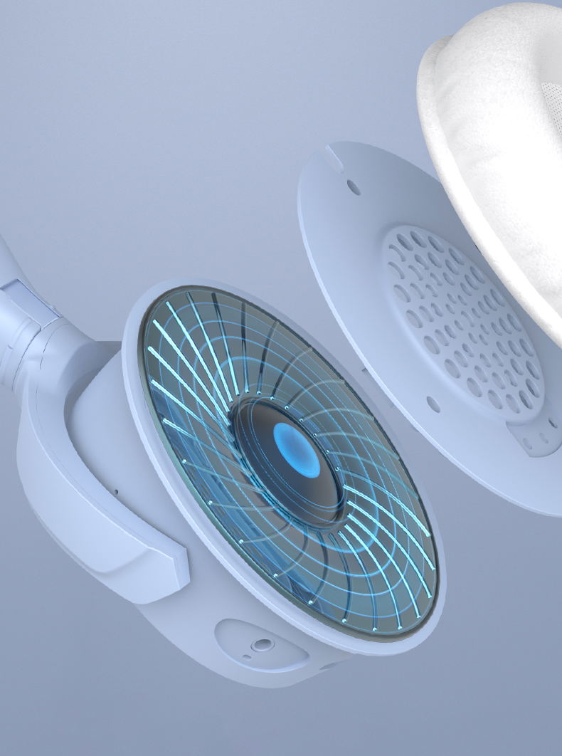 Yowu Cat Ear Headphones IV Blue image 7