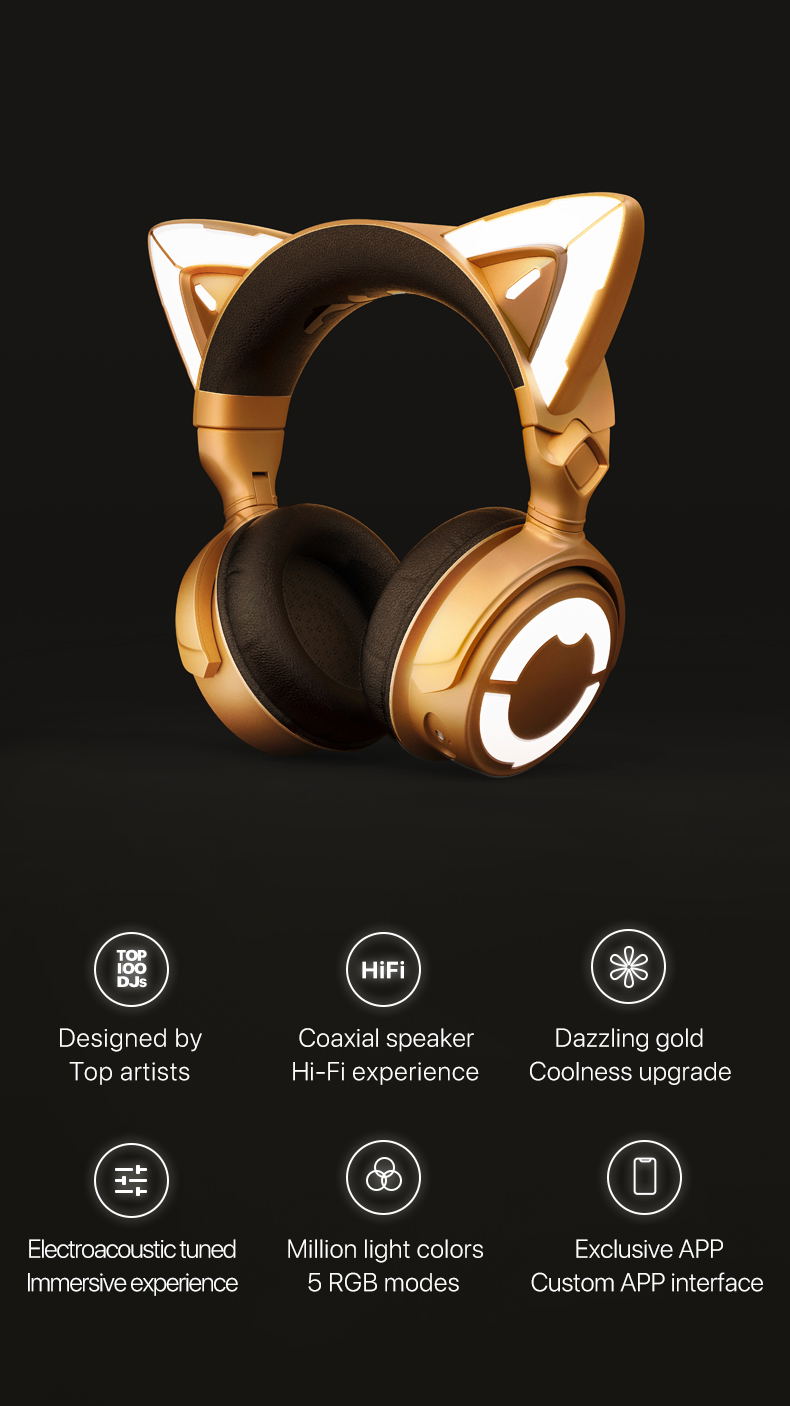 Yowu Cat Ear Headphones Rave image 6