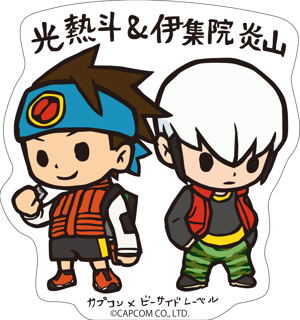 Capcom x B-Side Label Sticker Mega Man Battle Network - Lan & Eugene_