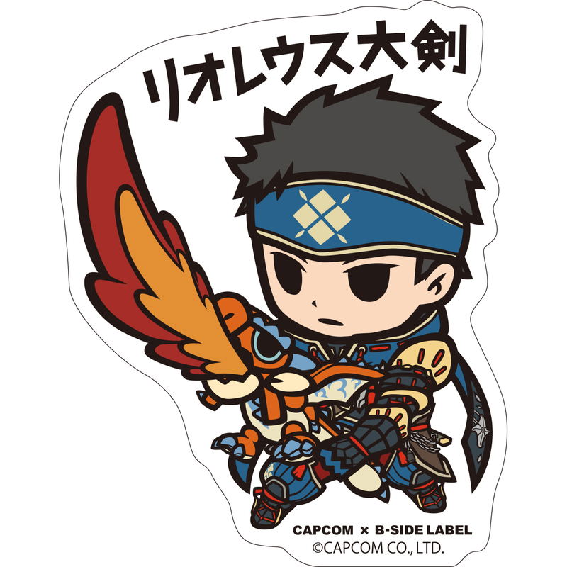 Capcom x B-Side Label Sticker Monster Hunter - Rathalos Large Sword