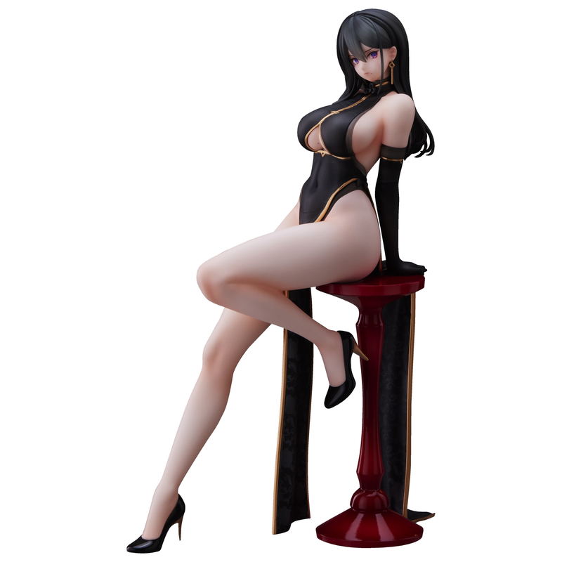 Original Character Pre-Painted Figure: Hayabusa Illustration Black China-san image 1
