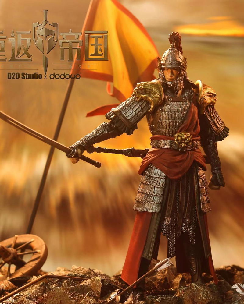 Dawn of Kingdoms 1/12 Pre-Painted Figure: Dodowo x D20studio Chinese Swordman (Gold) image 1