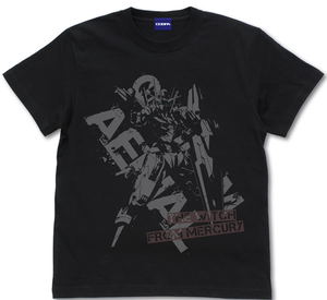 Mobile Suit Gundam: The Witch from Mercury - Gundam Aerial T-Shirt (Black | Size M)_