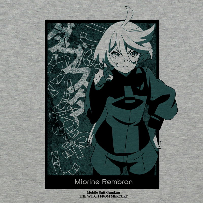 Mobile Suit Gundam: The Witch from Mercury - Miorine Double Standard Old Man T-Shirt (Mix Gray | Size S) image 2