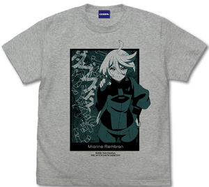 Mobile Suit Gundam: The Witch from Mercury - Miorine Double Standard Old Man T-Shirt (Mix Gray | Size M)_